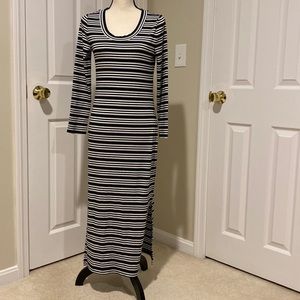 Banana Republic maxi dress S- tall - black and white stripes-  New with tags